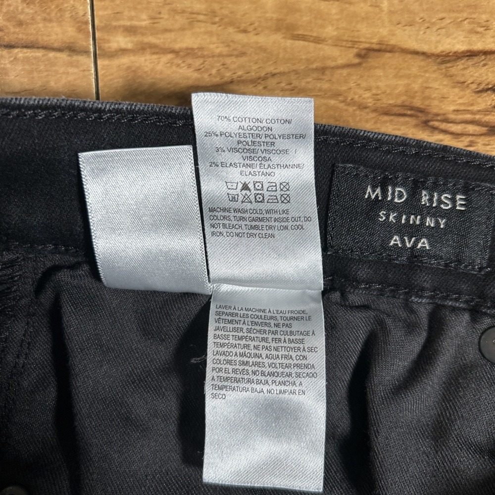 Lucky Brand Jeans Women's 10/30 Mid Rise‎ Skinny AVA Ankle Black Denim Jeans - Picture 3 of 5